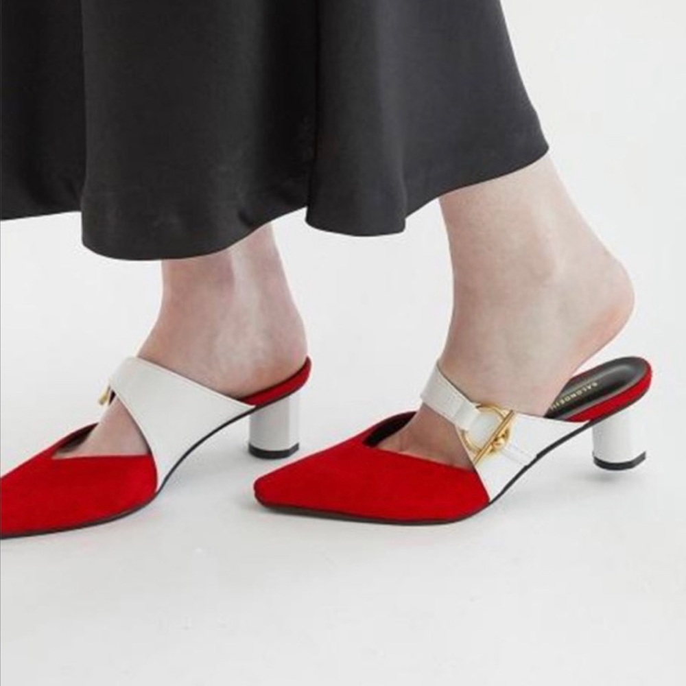 Salondeju Red and White Sandals Size 6/36